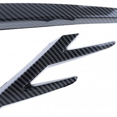 2x Inserts de grilles antibrouillard adaptables sur Vw Golf VII 7.5 Carbone Look GTI (17-20)