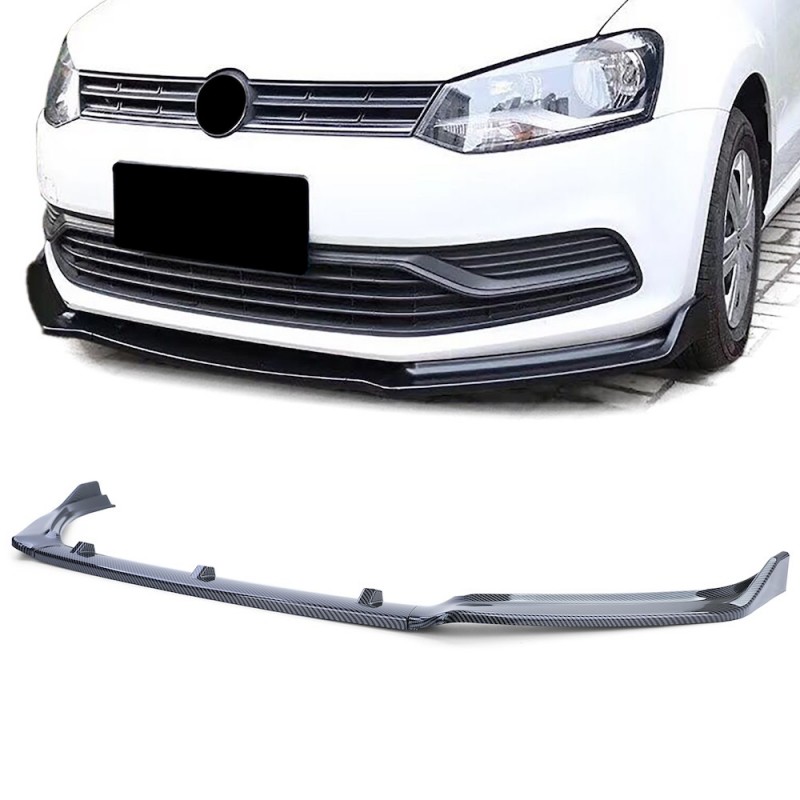 Rajout de pare choc avant adaptable sur Volkswagen Polo 5 6C Carbone (14-17)