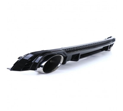 Diffuseur arrière + embouts d'échappements noir Look RS4 Audi A4 B9 15-19 (1+1)
