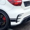 2x rajouts pare chocs arrière Noir brillant Mercedes Classe A W176 Look Aero