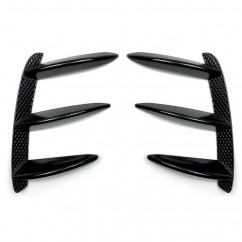 2x rajouts pare chocs arrière Noir brillant Mercedes Classe A W176 Look Aero