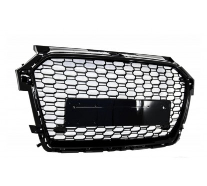 Calandre adaptable sur Audi A1 Facelift Look RS1 Noir brillant (15-18)