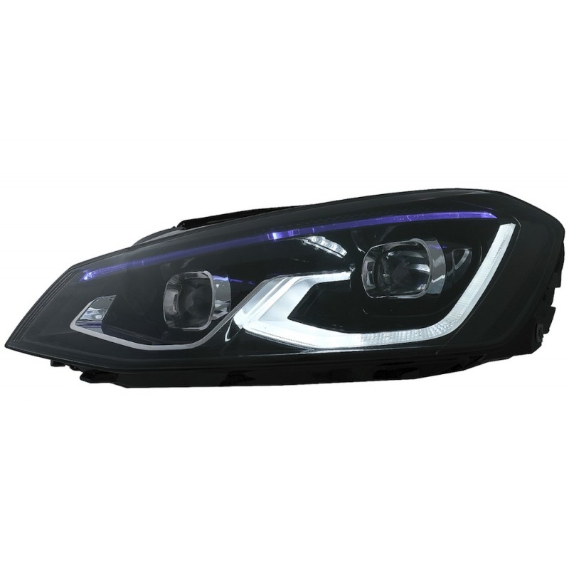 2x Phares LED adaptables sur Golf VII 7 look Golf 8 LED (12-17)
