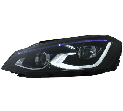 2x Phares LED adaptables sur Golf VII 7 look Golf 8 LED (12-17)