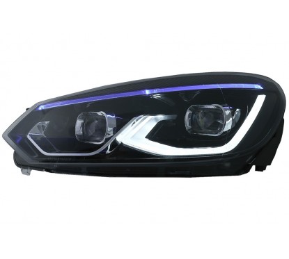 2x Phares LED adaptables sur Golf VI 6 look Golf 8 LED (08-13)