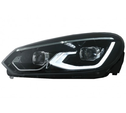 2x Phares LED adaptables sur Golf VI 6 look Golf 8 LED (08-13)